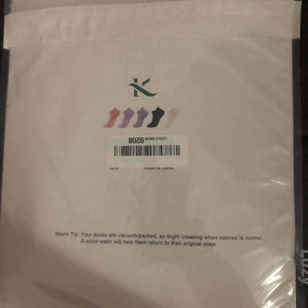 Non-Slip Ankle Socks - 6-Pack (White, Black, Pink, Gray, Lavender) - Picture 9 of 9